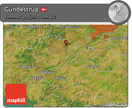 Satellite 3D Map of Gundestrup