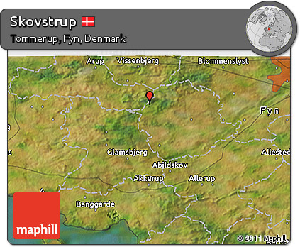 Satellite 3D Map of Skovstrup