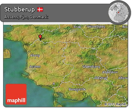 Satellite 3D Map of Stubberup