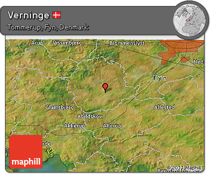 Satellite 3D Map of Verninge