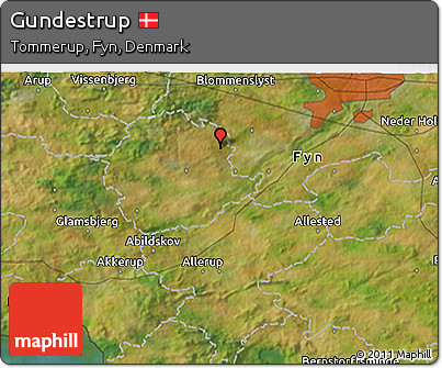 Satellite 3D Map of Gundestrup