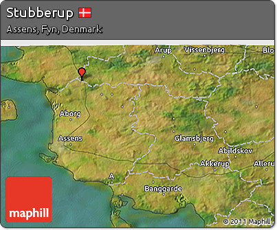 Satellite 3D Map of Stubberup