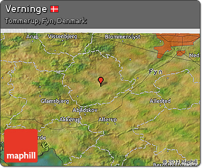 Satellite 3D Map of Verninge