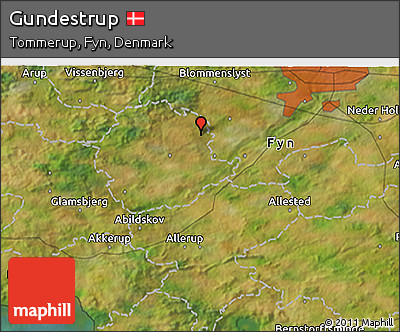 Satellite 3D Map of Gundestrup