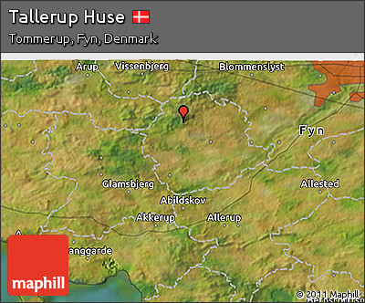 Satellite 3D Map of Tallerup Huse