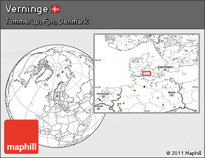 Blank Location Map of Verninge
