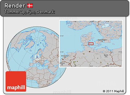 Gray Location Map of Render
