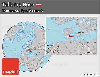 Gray Location Map of Tallerup Huse