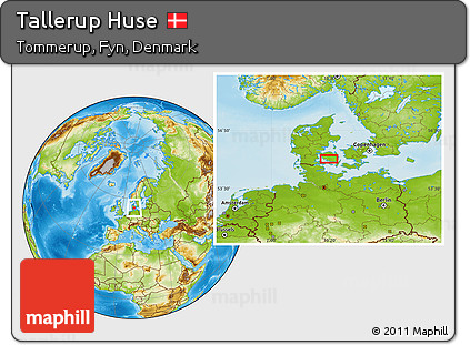 Physical Location Map of Tallerup Huse