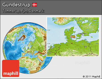 Physical Location Map of Gundestrup