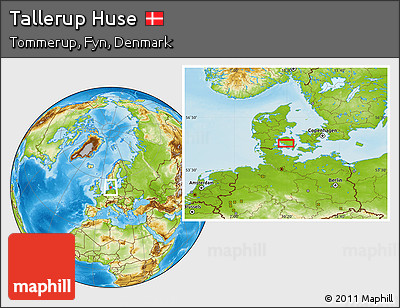 Physical Location Map of Tallerup Huse
