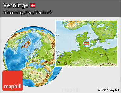 Physical Location Map of Verninge