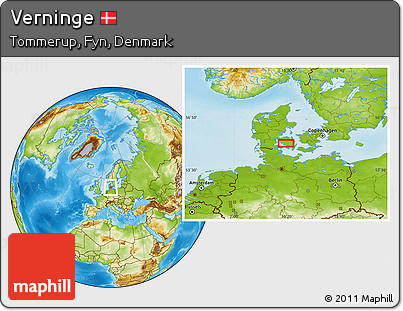 Physical Location Map of Verninge