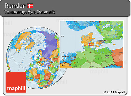 Political Location Map of Render