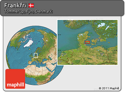 Satellite Location Map of Frankfri