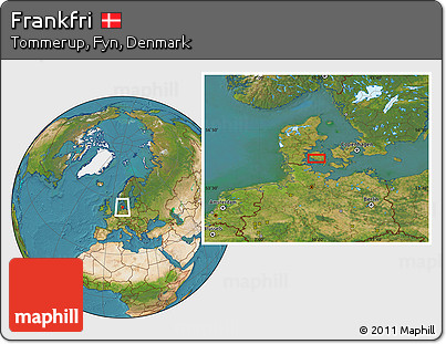 Satellite Location Map of Frankfri