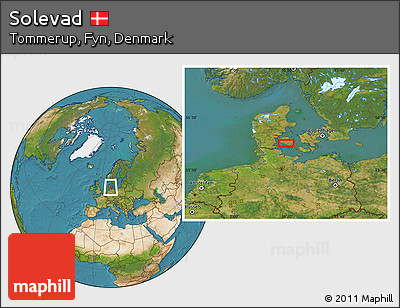 Satellite Location Map of Solevad