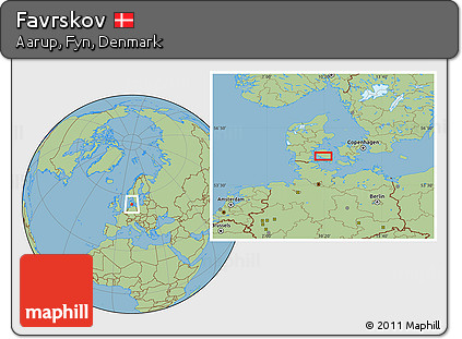 Savanna Style Location Map of Favrskov