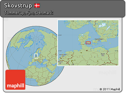 Savanna Style Location Map of Skovstrup