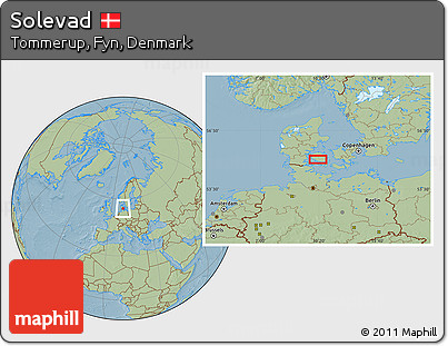 Savanna Style Location Map of Solevad, hill shading