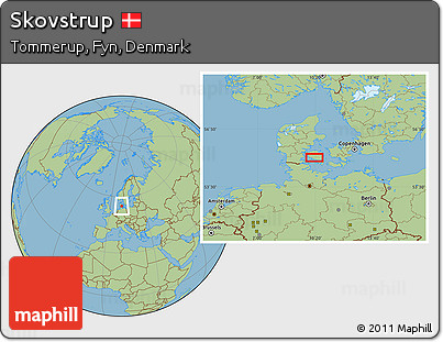 Savanna Style Location Map of Skovstrup