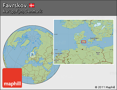 Savanna Style Location Map of Favrskov