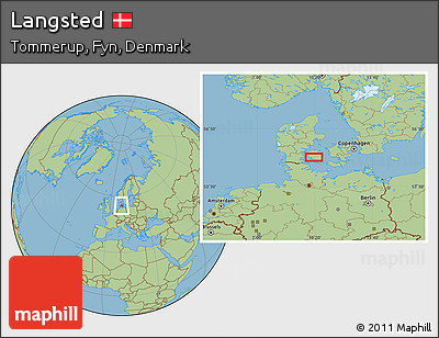 Savanna Style Location Map of Langsted