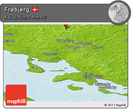 Physical Panoramic Map of Frøbjerg