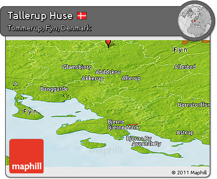 Physical Panoramic Map of Tallerup Huse