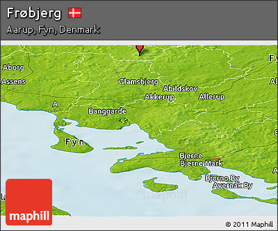 Physical Panoramic Map of Frøbjerg