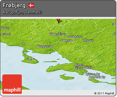 Physical Panoramic Map of Frøbjerg