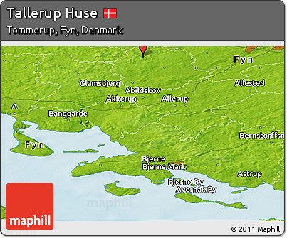 Physical Panoramic Map of Tallerup Huse
