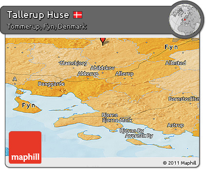 Political Panoramic Map of Tallerup Huse