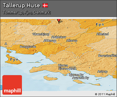 Political Panoramic Map of Tallerup Huse