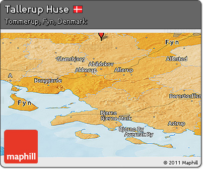 Political Panoramic Map of Tallerup Huse