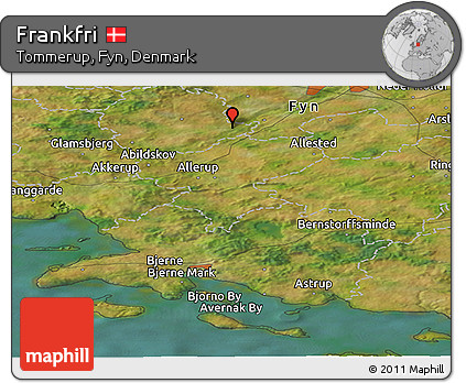 Satellite Panoramic Map of Frankfri