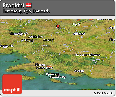 Satellite Panoramic Map of Frankfri