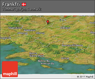 Satellite Panoramic Map of Frankfri