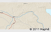 Shaded Relief 3D Map of the area around 55° 11' 31" N, 113° 49' 29" W