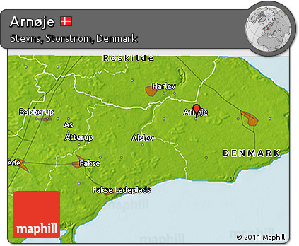 Physical 3D Map of Arnøje