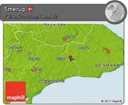 Physical 3D Map of Smerup