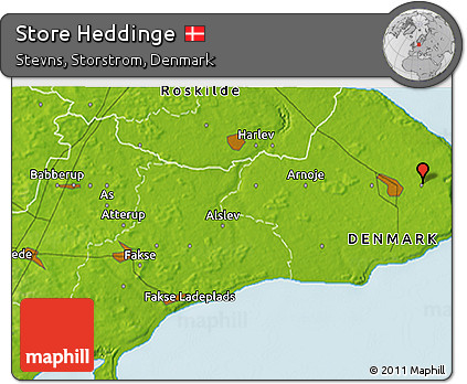 Physical 3D Map of Store Heddinge