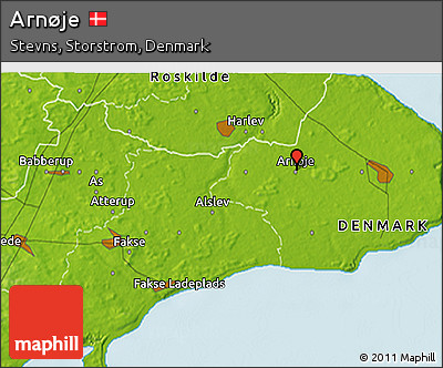 Physical 3D Map of Arnøje