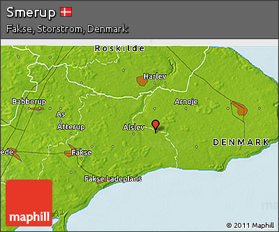 Physical 3D Map of Smerup