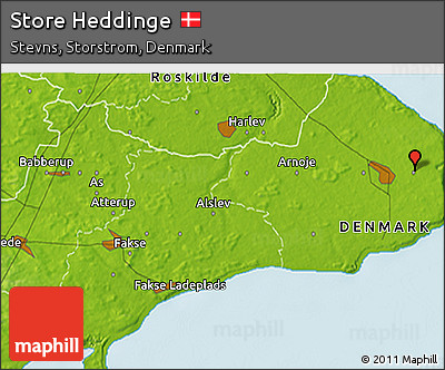 Physical 3D Map of Store Heddinge