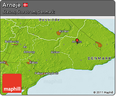 Physical 3D Map of Arnøje