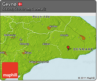 Physical 3D Map of Gevnø