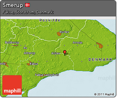 Physical 3D Map of Smerup