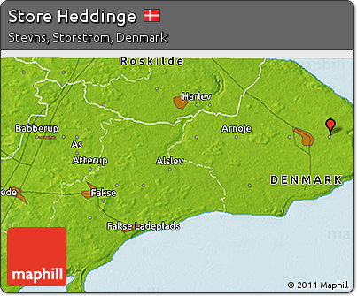 Physical 3D Map of Store Heddinge