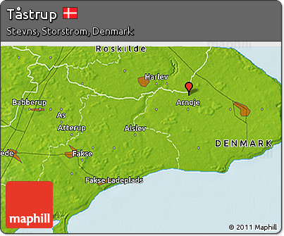 Physical 3D Map of Tåstrup